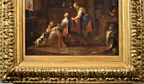 Intérieur avec scène de toilette - Atelier de David Teniers II (1610-1690) - Romano Ischia